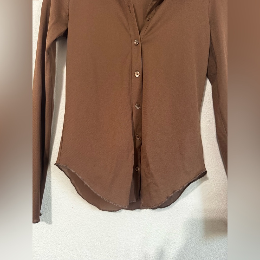 Wilfred Rust Button-Down Shirt - Picture 4 of 7
